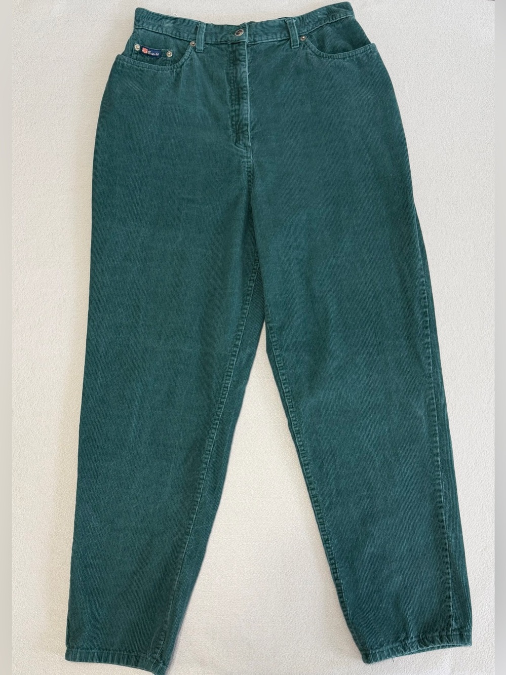 Vintage Route 66 Straight Leg Pants s16 Women's Y2K Green Textured Velvet